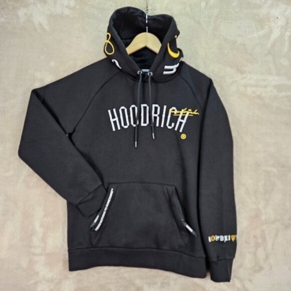HOODRICH Sweatshirt Spellout Logo Hoodie Double Sided Long Sleeve Embroidered